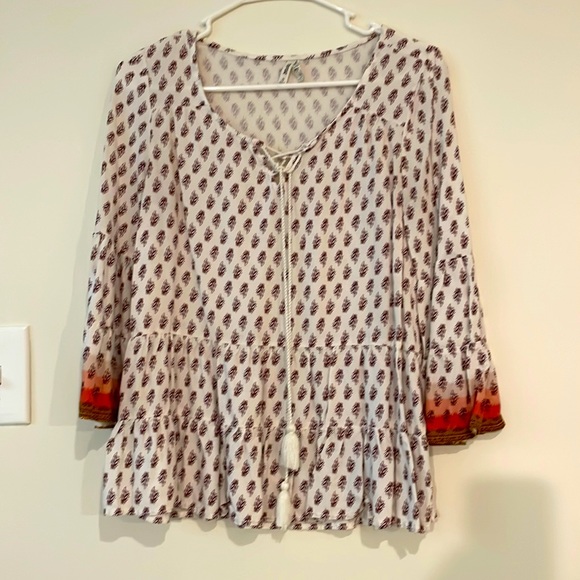 Fall colors Boho Top - Picture 1 of 11